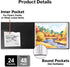 Dunwell 11x14 Portfolio Binder Folder (Black, Horizontal) with 24 Plastic Sleeves, Portfolio Presentation Book for Kids