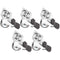 NUOBESTY 5pcs 1 Inch TPR Swivel Stem Casters Grey Silent Replacement Wheels