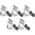 NUOBESTY 5pcs 1 Inch TPR Swivel Stem Casters Grey Silent Replacement Wheels