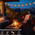 TWINKVILLA 10 Bulbs, Decorative String Lights Plug in with Incandescent Natural Rattan Globe Boho Lantern String Lights