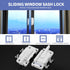 Window Sash Locks - 4 Pack Replacement Sash Locks, White, Fits Vinyl Sliding Windows for Anti-Theft