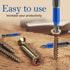 10 Pcs Magnetic Phillips Screwdriver Bit Set, 2.56 Inch Long PH2 Non-Slip Electric Screwdriver Bits with 1/4" Hex