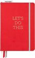 C.R. Gibson Red Leatherette "Let's Do This" Dot Grid Notebook, 6" W x 8.5" L, 240 Pages for Writing