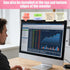 BEIZMHBO 6PCS Set, 4 2 11"x3" Monitor Memo Board Transparent Acrylic Computer Monitor Side Panel Creative Desktop Memo