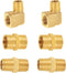 SUNGATOR 1/4" Brass Fittings Kit, 90 Degree Barstock Street Elbow, 1/4 Inch Male Hex Nipples, 1/4'' Female Coupling