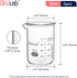 Heavy Duty Glass Beaker Set, Thick-Walled 3.3 Borosilicate Glass Beakers, 10pcs Vol. 50ml with Double Scale Graduation