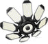 Adiding LED Garage Ceiling Lights 14000Lm w/ 8 Adjustable Panels, Super Bright