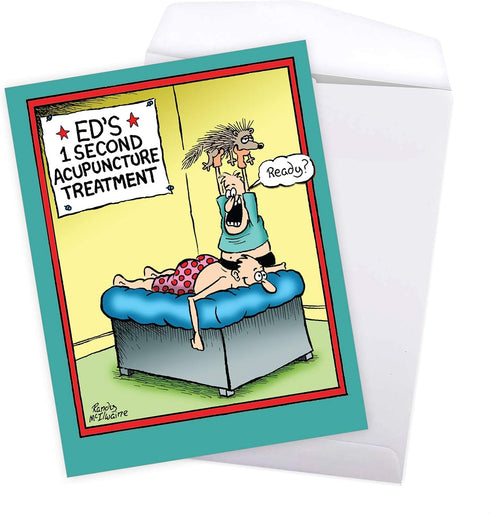 NobleWorks Big Funny Get Well Card, Jumbo Feel Better Soon from All of Us, 8.5 x 11 Inch, Hospital Theme