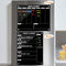 Weekly Dry Erase Board for Refrigerator, Black Acrylic Calendar Note Board, Double-Sided Planner
