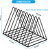 EASEPRES Vinyl Record Holder - 9 Slot Metal Magazine Book Album Display Rack for Home Office Stylish Triangle Organizer