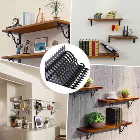 xlehoely 10 Pack Brackets,7.4 Inch xlehoel Decorative Shelf Wall Mounted L Shape Floating Shelf Bracket,L Bracket