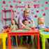 Spread Love Bulletin Board Decorations, Valentine Rainbow Envelopes Cutouts with Glue Point Dots for Classroom Supplies