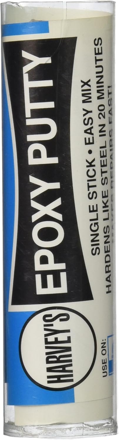 Harvey 44150 Epoxy Putty, 2 Oz, Plastic Tube, Gray/Beige, Solid, Sulfurous