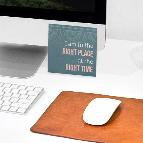 Positive Daily Affirmations Sticky Pad, 3.75" x 3.75", 365 Unique Designs for Self Care Notes Made in The USA