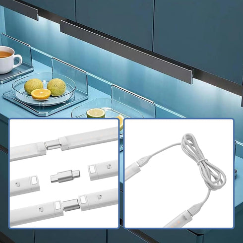 Dimmable Kitchen,Bookshelf,Closet 3Pack THLIFURE LED Cabinet Lights Bar with Motion Sensor, Brightness and Color, IR
