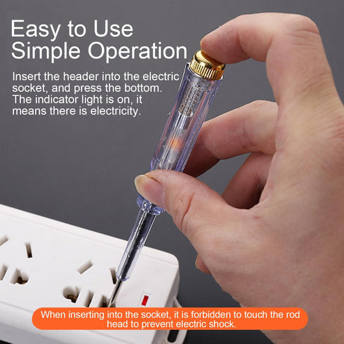Fielect Test Screwdriver, Voltage Detector Pen Light Circuit Tester Electric Test Pen Neon Tube AC/DC