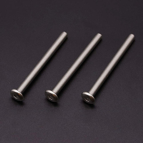 M6 x 75mm Hex Socket Flat Head Screws (15 Pack), 304 Stainless Steel 18/8, Full Thread Machine Screws for DIY,