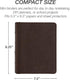 Samsill Vintage Hardback Jr. Book Style 3 Ring Binder, 1 Inch Round Ring, Holds 200 Sheets, Dark Brown