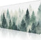 Extended Large Gaming Mouse Pad, Misty Forest XXL Desk Mat for Desktop, Non-Slip Rubber Base, 35.4"X15.7"