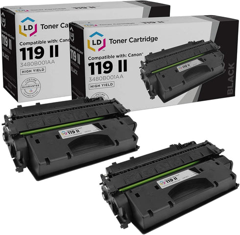 LD Products Compatible Toner Cartridge Replacement for Canon 119 HY - 2 Pack Black for Multiple Printer Models