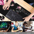 Peony Flower Inspirational Quotes Large Mouse Pad with Wrist Support Set, Ergonomic Mouse Wrist Pad +XXL Gaming Pad
