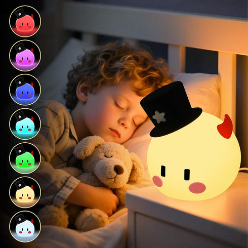 Generic 8 Dimmable Monster Night Light for Kids Lamp, Color Changing Timer Bedside Night Lights, Squishy Silicone Lamp