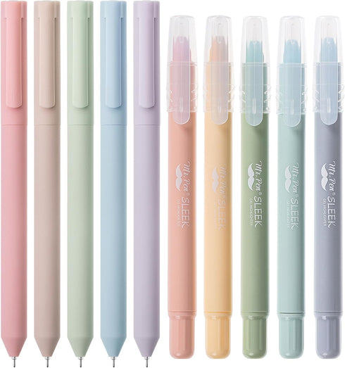 Mr. Pen Bible Highlighters and Pens, 10 Pack Gel Highlighters for Bible Journaling Kit
