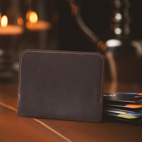 Leather Journal Cover for Field Notes, Cahier Notebook Cover, Wallet Case, 3.5 x 5.5 in., Handmade