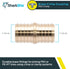 SharkBite 1-1/4 Inch Crimp Coupling, Brass Plumbing Fitting PEX Pipe, PE-RT, UC0135 by SharkBite