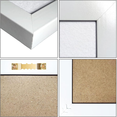 White Bulletin Board Cork Boards with Felt 15"x11" Small Display Pin Board for Walls Jewelry Notes Collection Office