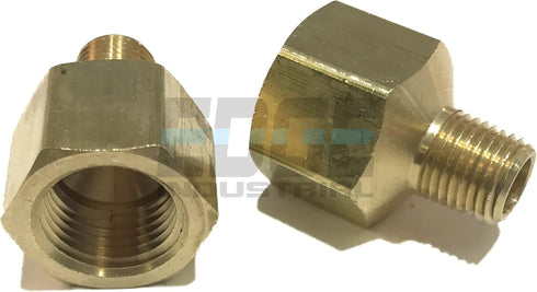 Brass Pipe Adapter 1/2" Fnpt x 1/4" Mnpt for Fuel, Air, Water, Oil, Gas Wog