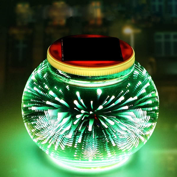 yuans Solar Table Light, Solar Mosaic Lights Color Changing Solar Glass Ball Garden