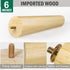 FoDau770 6 Inches, Set 8, 5/16" Rubber Wood Furniture Legs Slant Tapered Wood Feet Mid Century Sofa Legs of UNC
