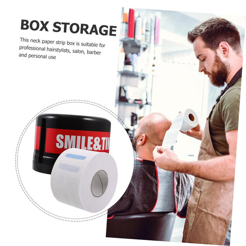 Housoutil Compact Barber Neck Strip Dispenser - Efficient Neck Paper Roll Holder for Salons