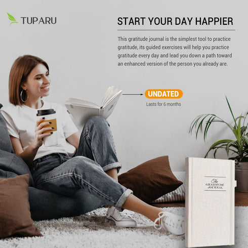 The Gratitude Journal: Inspire Thankfulness, Mindfulness, Positivity, Upgraded with Pen Holder and Elastic Closure