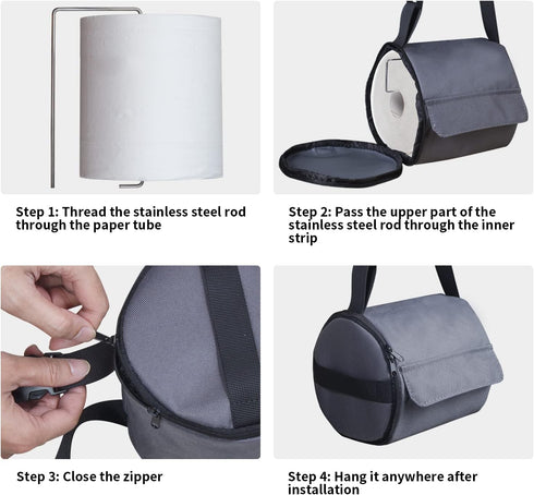 Hanging Camping Toilet Paper Holder Kitchen Waterproof Paper Towel Holder Organizer Car Bathroom Toilet Paper Protector