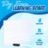 Small White Board - Small Dry Erase Board for Kids, Double Sided Lined Whiteboard with Black Marker - 9x12 Inch, Home