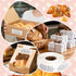 Goktvai 500pcs 2x1in Packaging Cottage Food Law Labels Stickers, Square Thermal Printed Adhesive Baked Bread Jam Jar