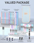 Nicpro 45PCS Aesthetic School Supplies, Big Capacity Pen Case with Pastel Mechanical Pencils and Erasers