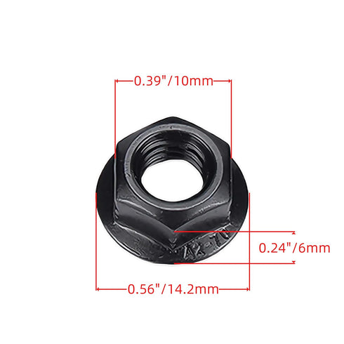 SIMAIYUN 50 M6 1.0mm 304 Pcs x Serrated Flange Hex Nuts, Stainless Steel Hexagon Flange Nuts, Full Thread, Hex Drive