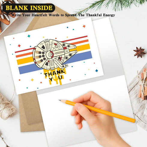 Tbwoet 4 6 48 Packs Star Thank You Cards Wtih Envelopes & Stickers,Greeting Note Blank Cards