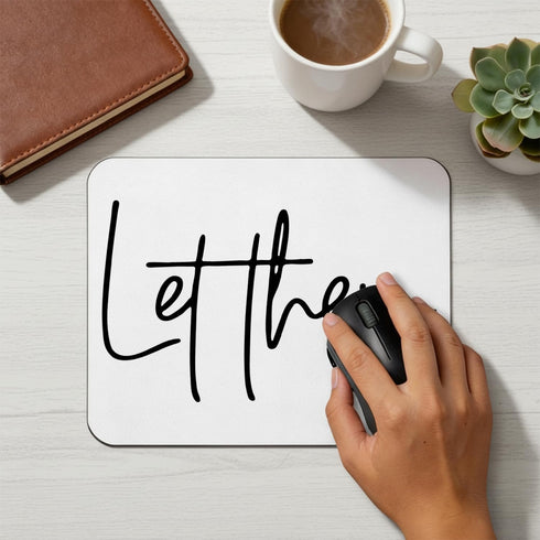 Trenstise 9.5x7.9 Inch(White) Let Them Inspirational Mouse Pad for Desk, Mental Health Gifts, Positive Affirmation