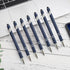 PASISIBICK 12 Pieces Blue Ballpoint Pen with Stylus Tip, 2 in 1 Stylish Metal Pen for Touch Screens, Black Ink (12 PCS)
