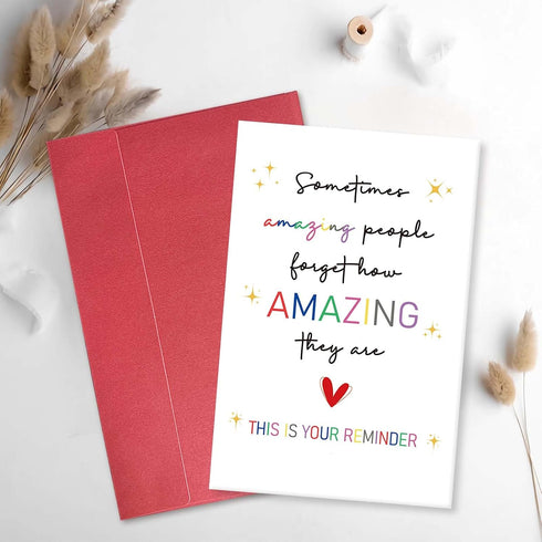 Qiavor Amazing People Thank You Card for Friends Coworker, Funny Appreciation Gift for Teacher Pastor Nurse Doctor