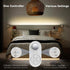 Dimmer 3000K 16.4FT Dual Motion Sensor Light Indoor - Plug-in Motion Activated Step Stair LED Strip with Double