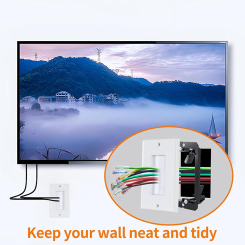 MadYiboshi 5 PCS Low Voltage Mounting Bracket, Ideal for Single Gang Wall Plate, HDMI, Telephone Wires, Network Cables