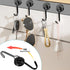 DIYMAG Black Magnetic Hooks, 40LBS Heavy Duty Hooks for Hanging in Home Kitchen Office, 4 Pack