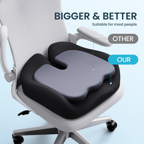 Tailbone Benazcap Memory Foam Seat Cushion for Office Chair, Ergonomic Chair Cushions for Pain Relief, Sciatica & Back