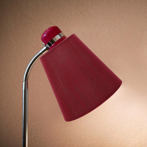 2pcs Bulb Kichvoe Small Clip on Lampshade, Barrel Red Fabric Lamp Shades Clip On for Table Chandeliers Wall Floor Lamp