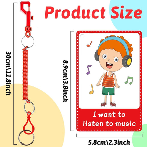 90PCS Communication Communication Autism My Behaviour Cards for Speech Delay Children and Adults Special Needs Visual